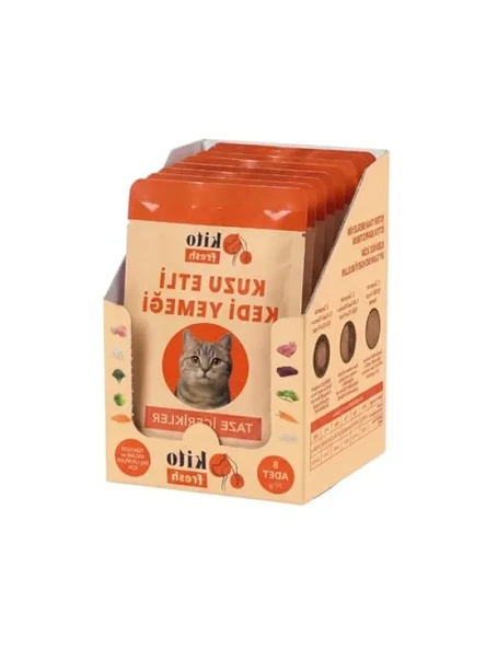 %100 Taze Kuzu Etli Kedi Yemeği, 80 g x 8 Adet ürün görseli 1