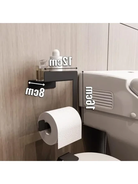 Metal Tuvalet Kağıtlığı ve Raf - Resim 3