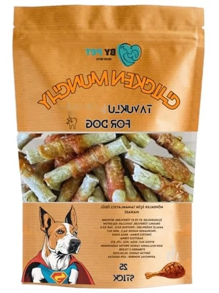 25 adet tavuk sargılı köpek ödül mamaları, lezzetli atıştırmalık stickler ürün görseli 1