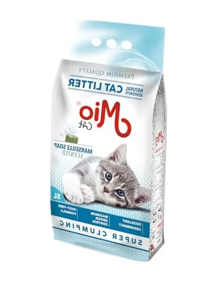 5 lt. Bentonit Kedi Kumu, Marsilya Sabun Kokulu, İnce ürün görseli 1