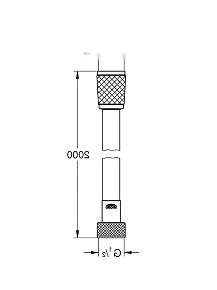 2000mm Duş Hortumu - Krom - Resim 2