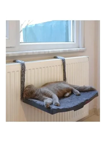 Antrasit Renk Vantuzlu Kalorifer Kedi Yatağı ürün görseli 1