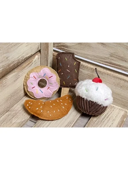 Peluş Kedi Oyuncağı, 7.5 cm Çörek, Pembe - Resim 3