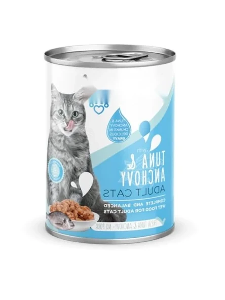Taze Ton Balıklı ve Hamsi Parça Etli Yaş Mama (400 g x 12 Adet) ürün görseli 1