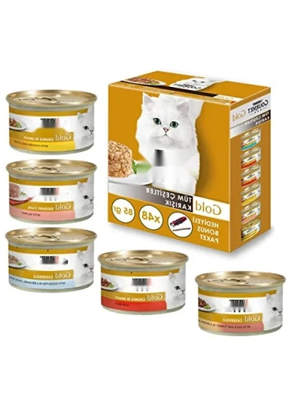 Karışık Kedi Yaş Maması, 48x85 gr ürün görseli 1