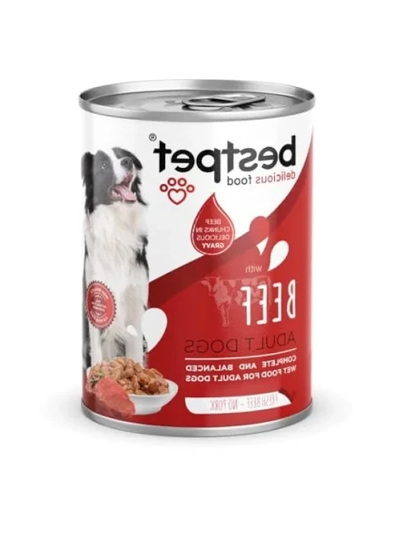 Yetişkin Köpekler İçin, Taze Sığır Etli Yaş Mama, 400 g x 12 Adet ürün görseli 1