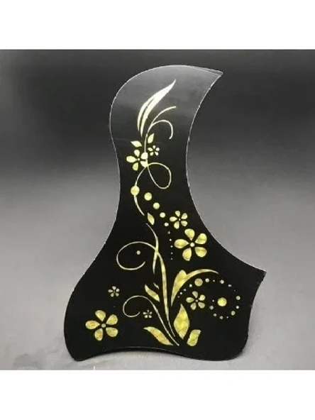 Kendinden Yapışkanlı Gitar Pickguard - Sarı Çiçek Desenli ürün görseli 1
