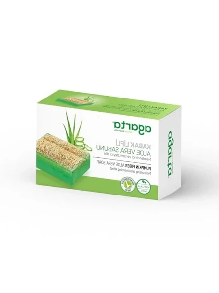 Doğal Kabak Lifli El Yapımı Aloe Vera Sabunu 125g ürün görseli 1