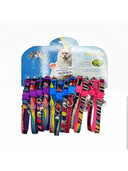 Desenli Kedi Boyun Tasması, 10mm-28cm (12'li) ürün görseli 1