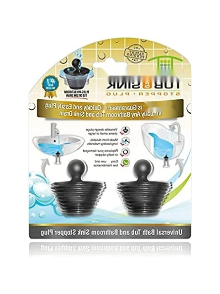 Evrensel Küvet ve Lavabo Süzgeci - Siyah Renk, 2'li Paket ürün görseli 1