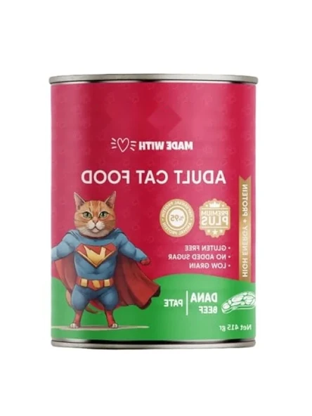 Yetişkin Kediler için Dana Etli Yaş Mama, 400 Gram Konserve ürün görseli 1