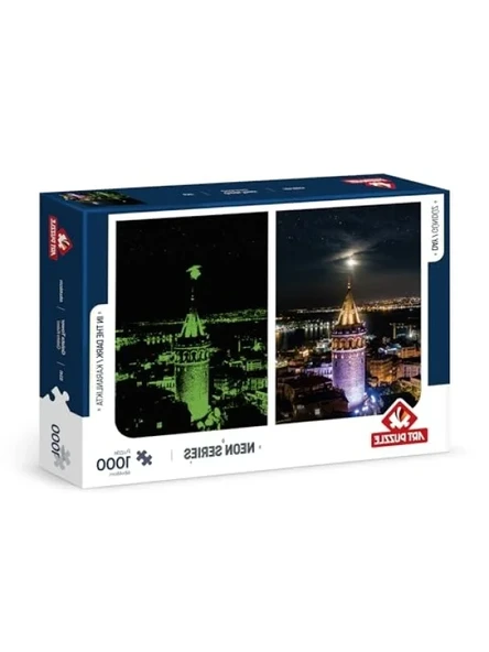 Neon Etkili 1000 Parça Galata Kulesi Puzzle ürün görseli 1