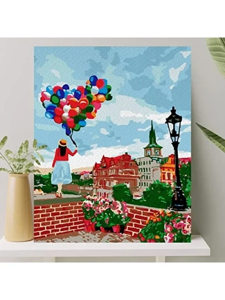 Sayılarla Boyama Tuval Seti Fırça ve Boya Dahil (Çıtalı) 40x50 CM ürün görseli 1