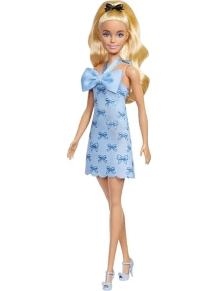 Fiyonklu Mavi Elbise ile Barbie Bebek ürün görseli 1