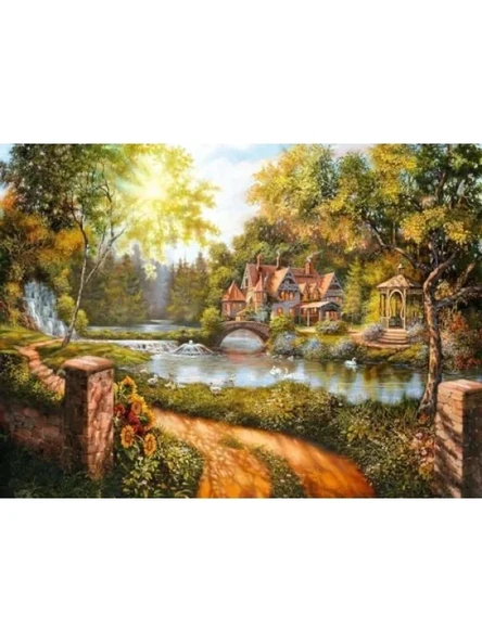 Su Kenarı Temalı 500 Parça Puzzle - Resim 2