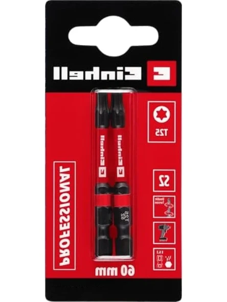 Torx Bits Uç Seti, T25 - 60 mm, 2 ADET ürün görseli 1