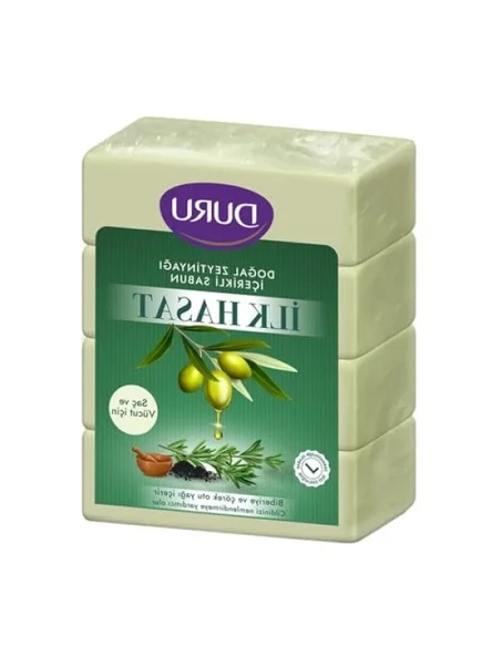 Doğal Zeytinyağı ve Bitkisel Yağlarla Zenginleştirilmiş Sabun 4 × 150 gr ürün görseli 1