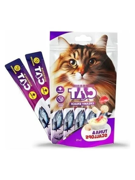Kaliteli Kedi Ödül Maması - Ton-Deniz Tarağı (5x15 gr) ürün görseli 1
