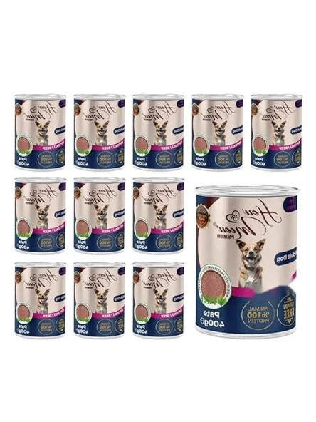 Yetişkin Köpek Biftekli Pate Yaş Mama, 400 Gr x 12 Adet ürün görseli 1