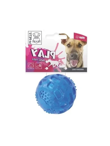 Mavi Renkli 6,3 Cm Squeaky Köpek Topu (4'lü Paket) ürün görseli 1