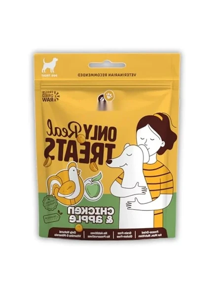 40g Freeze-Dried Çiğ Tavuk ve Elma Köpek Ödül Maması ürün görseli 1