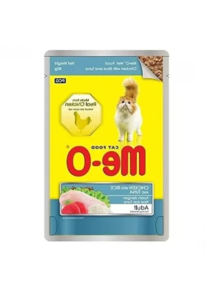 Protein Ağırlıklı Tavuklu ve Pirinçli Kedi Yaş Mamaları (12 x 80 Gr) ürün görseli 1