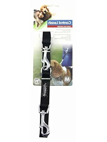 Siyah Naylon Kayışlı Köpek Tasma 1.5 Cm x 72" ürün görseli 1