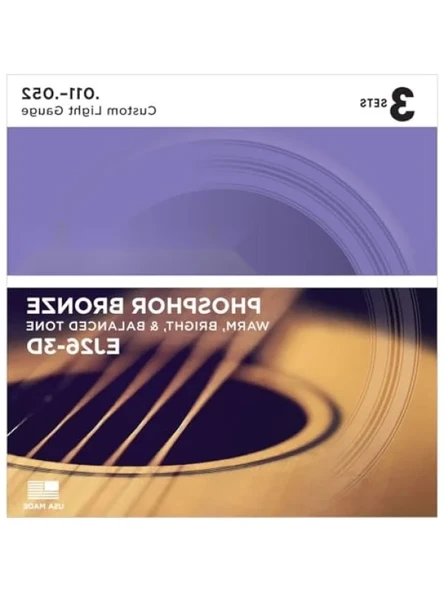 Fosfor-Bronz Akustik Gitar Tel Seti, 3'lü Paket ürün görseli 1