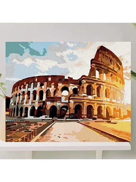 Sayılarla Boyama Tuval Seti Fırça ve Boya Dahil (Çıtalı) 40x50 cm ürün görseli 1