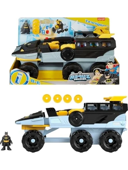 Dönüşebilen 43 cm Bat-Tank™ Oyun Aracı ve Batman Figürü, Işık ve Ses Efektli ürün görseli 1