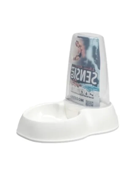 Yüksek Kapasiteli Beyaz Mama Kabı - 1,5 LT ürün görseli 1