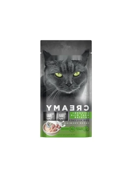 Tavuklu, Keçi Sütlü ve İstridyeli Sıvı Ödül Maması - 4x15 gr ürün görseli 1
