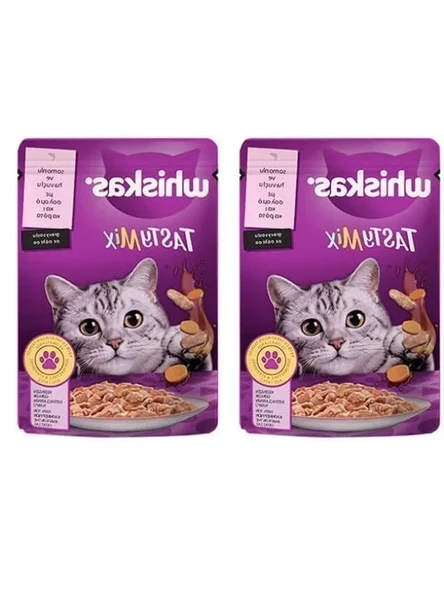 Somon ve Havuçlu Yetişkin Kediler için Lezzetli Konserve 85 Gr 2'li Paket ürün görseli 1