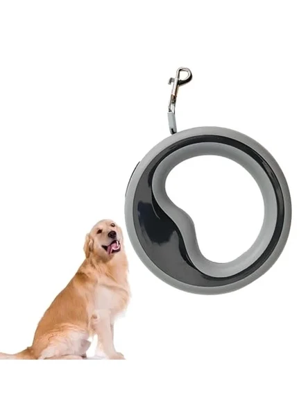 Gri otomatik köpek gezdirme tasması, 2.5 metre geri çekilebilir ürün görseli 1