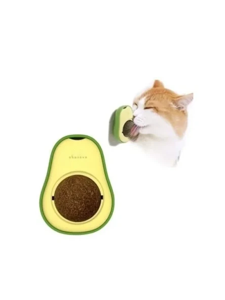 Avokado Tasarımlı Yapışkanlı Yenilebilir Kedi Oyuncağı (1) ürün görseli 1