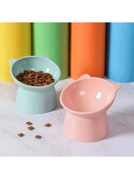 Plastik Kedi ve Köpek Mama Su Kabı, İki Renk Seçeneğiyle ürün görseli 1