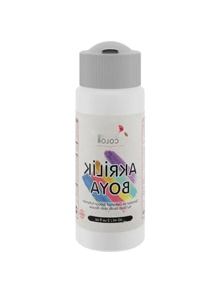 Dayanıklı Beyaz Akrilik Boya - 60 ml ürün görseli 1
