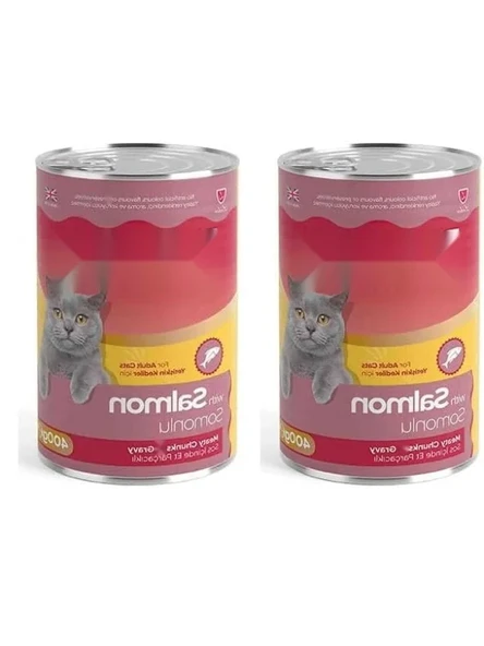 Somon Etli Gravy Yetişkin Kedi Konservesi 400 gr 2'li Paket ürün görseli 1