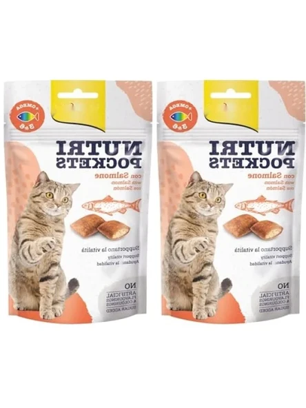 Somon Aromalı Omega 3&6 Takviyeli Kedi Ödülü 60 Gr 2li Paket ürün görseli 1