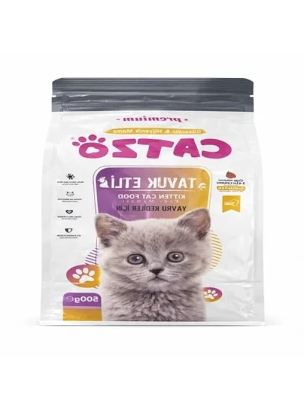 Tavuk Etli Yavru Kedi Maması 500 g | Yüksek Protein ve Omega 3-6 Destekli ürün görseli 1