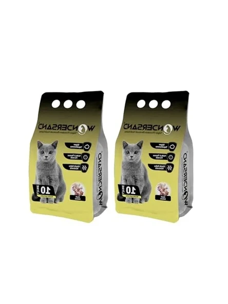 10 Lt Çiçek Kokulu Topaklanan Kedi Kumu İki Paket ürün görseli 1