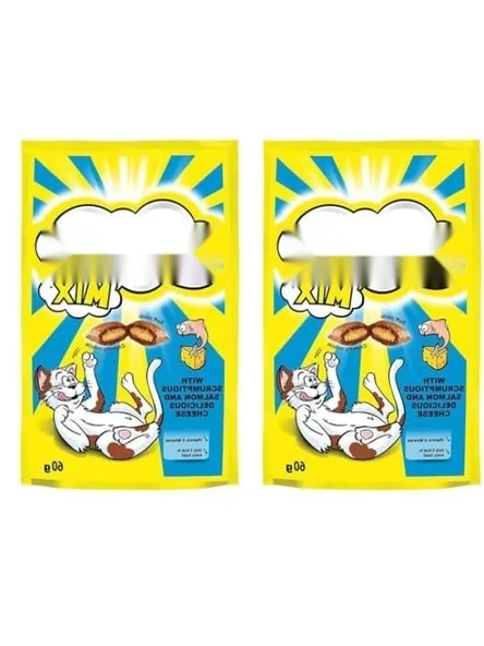 Somon ve Peynirli Kuru Kedi Ödül Maması (60 Gr, 2'li Paket) ürün görseli 1