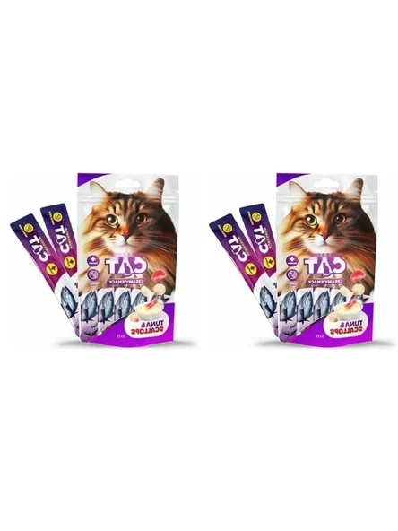 Sıvı Kedi Ödülü Ton Balığı ve Deniz Tarağı 5x15 gr, 2'li Paket ürün görseli 1