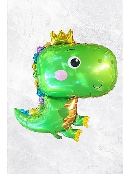 Yeşil Renkli Dinozor Temalı Folyo Balon ürün görseli 1