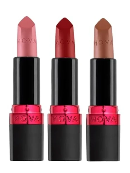 Ultra Mat Ruj Üçlü Set: Marvellous Mocha, Red Supreme, Pure Pink ürün görseli 1