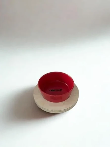 13 Cm Tek Tablalı Kırmızı Seramik Mama ve Su Kabı ürün görseli 1