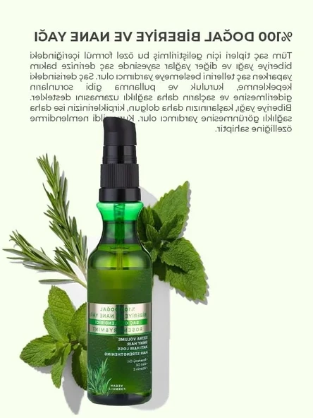Biberiye Özlü Saç Bakım Yağı 75 ml - Resim 3