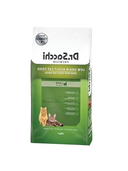 Düşük Tahıllı Kuzu Etli Yetişkin Kedi Maması 10 Kg ürün görseli 1