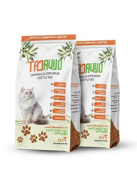 14 L Zeytin Çekirdeği Kedi Kumu, Doğal ve Çevre Dostu ürün görseli 1