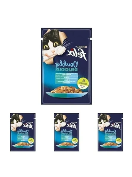 Somon & Sardalya Lezzetinde Kedi Yaş Mama 85 Gr 4'lü Paket ürün görseli 1